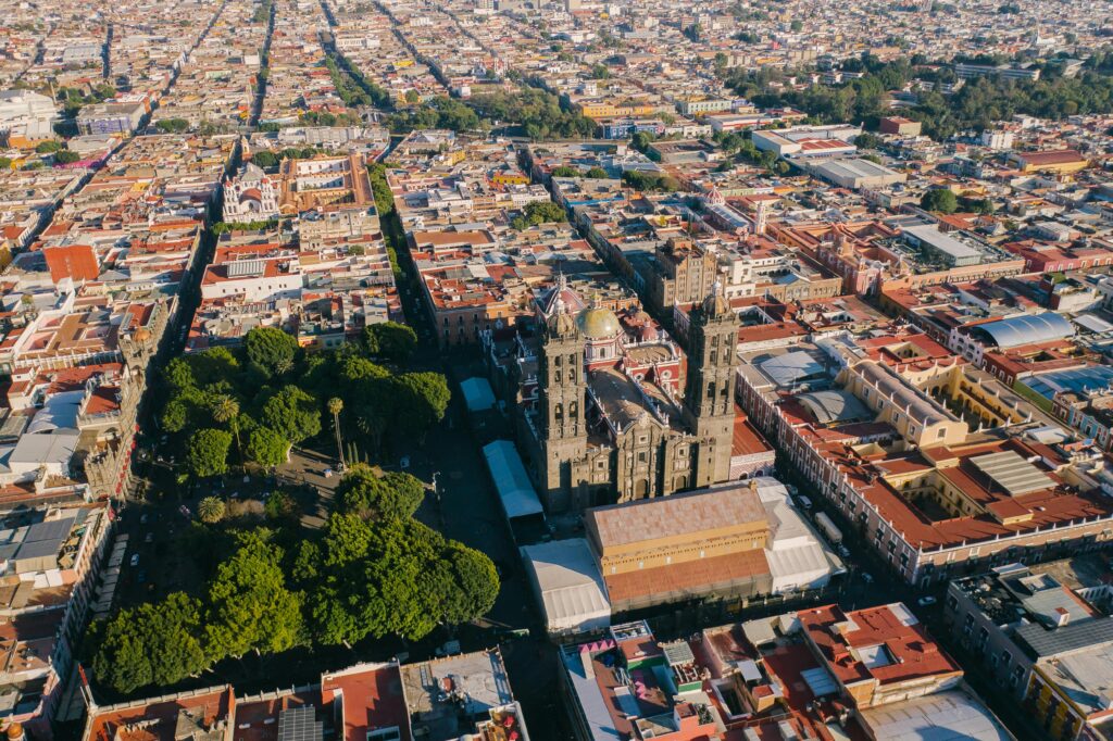 Aerial View of City Buildings